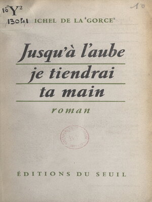 cover image of Jusqu'à l'aube je tiendrai ta main